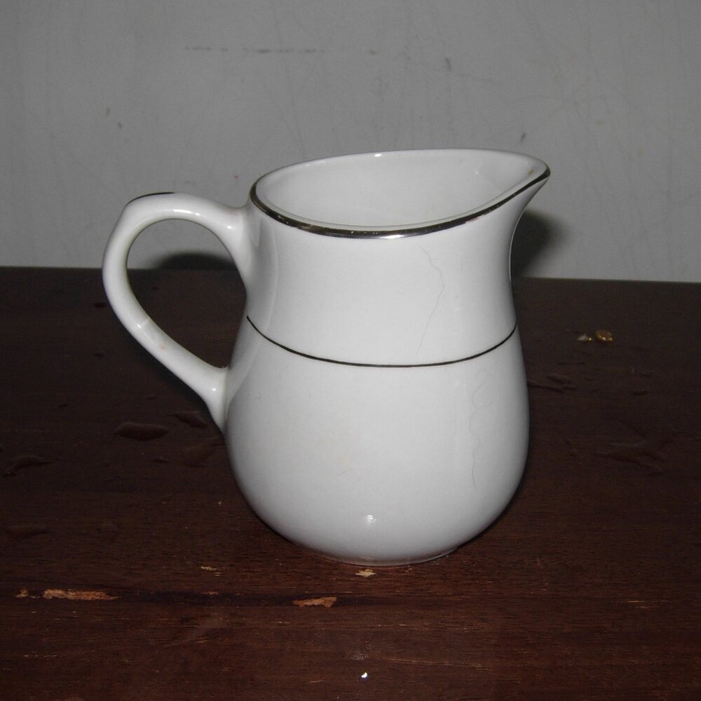 Totally Today Creamer All White Gold Trim